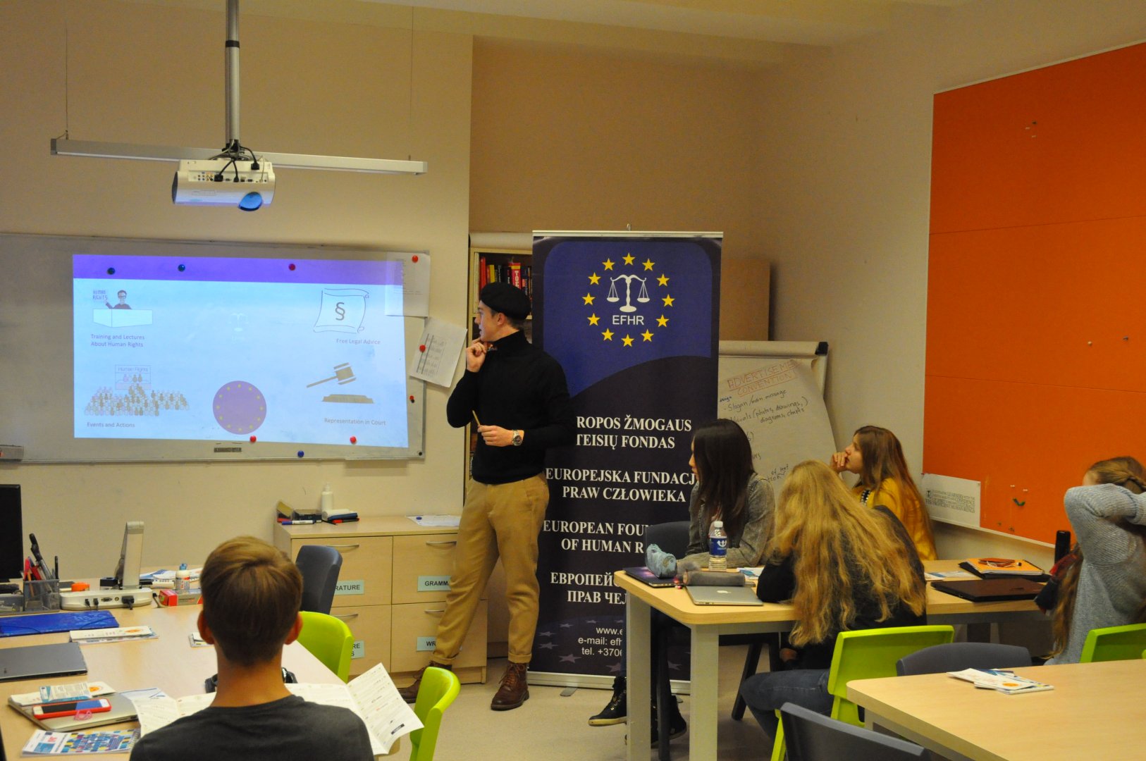 The EFHR continued campaigning against hate speech at the Vilnius International School