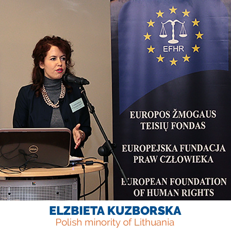 Mrs Kuzborska represents the Polish Minority of Lithuania at the United Nations Minority Forum