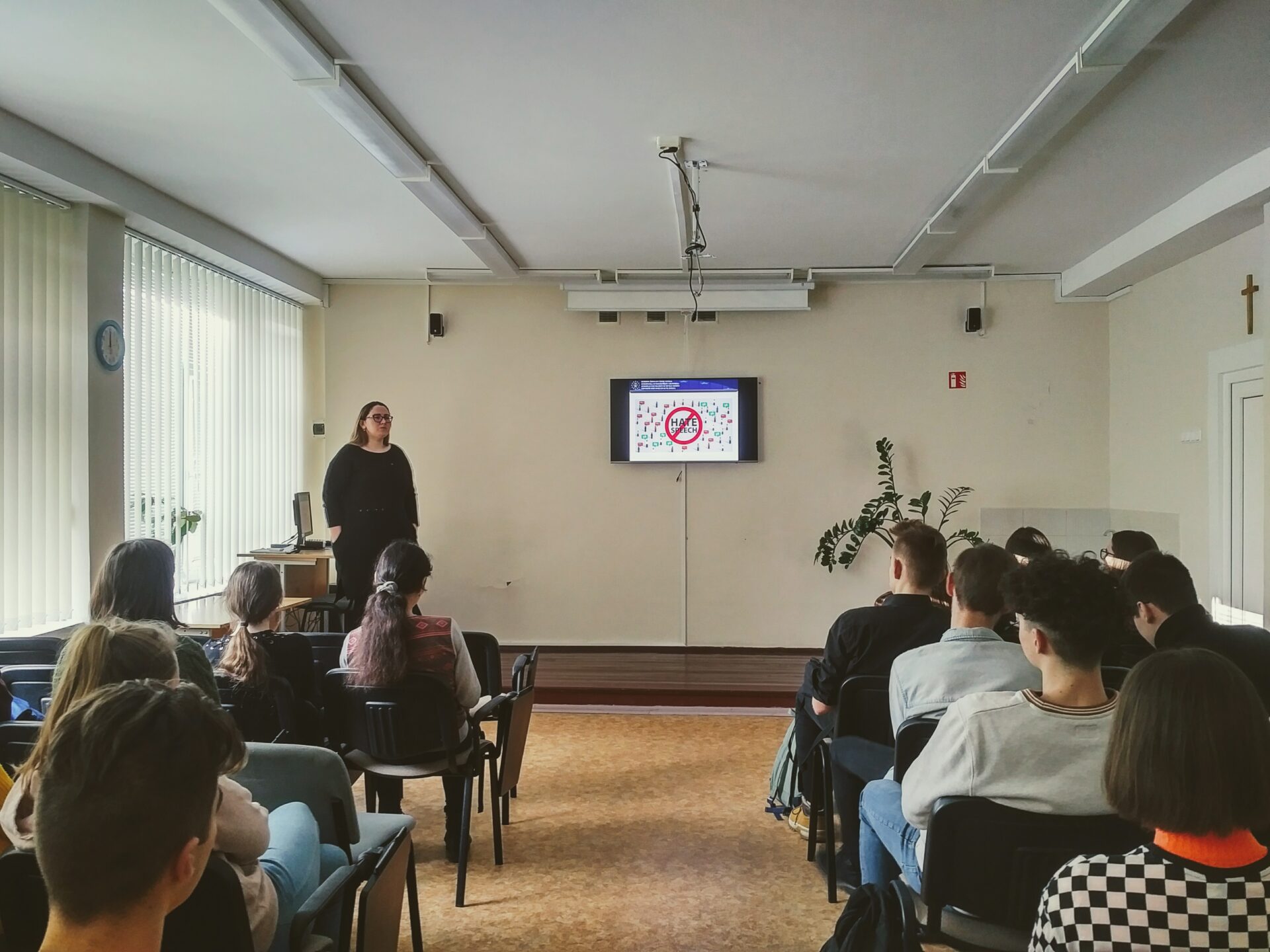 Lecture on hate speech at John Paul II gymnasium