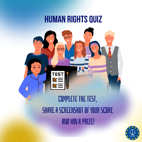 Learn on human rights with a test